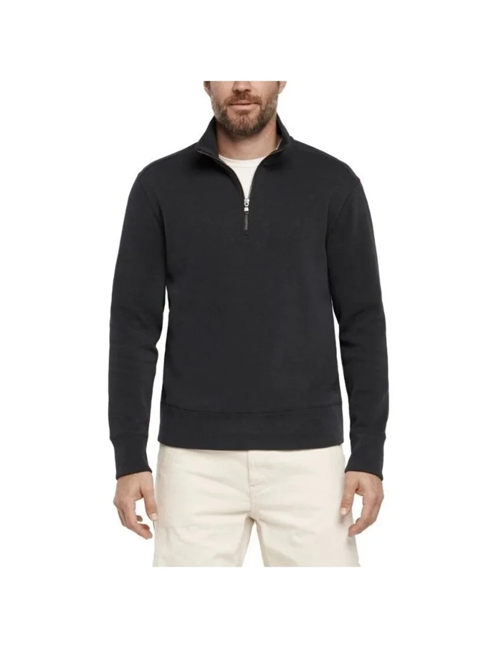 Banana Republic Men's M Black 1/4 Zip Pullover Sweatshirt M0933